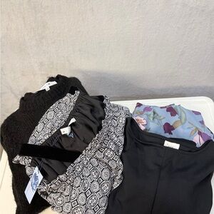 Bundle Womens Dresses Sweater Medium Large Floral Classic Modern